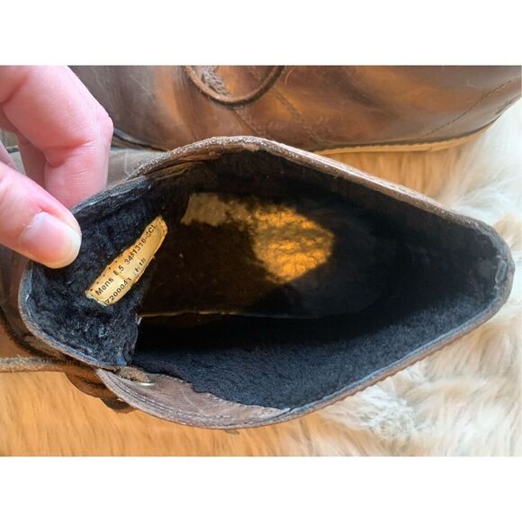 Frye Men’s Gates Chukka Shearling Boots Chocolate Size 8.5 - Picture 8 of 9